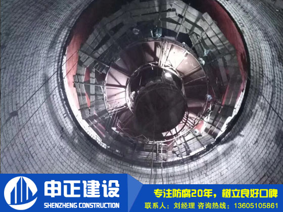 185米煙囪內(nèi)壁貼?；沾纱u